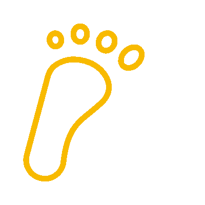 Voetafdruk met CO2-symbool